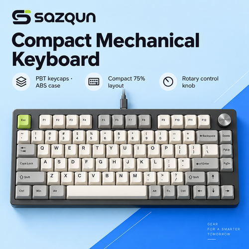 sazqun™ Compact Wireless Keyboard — overview