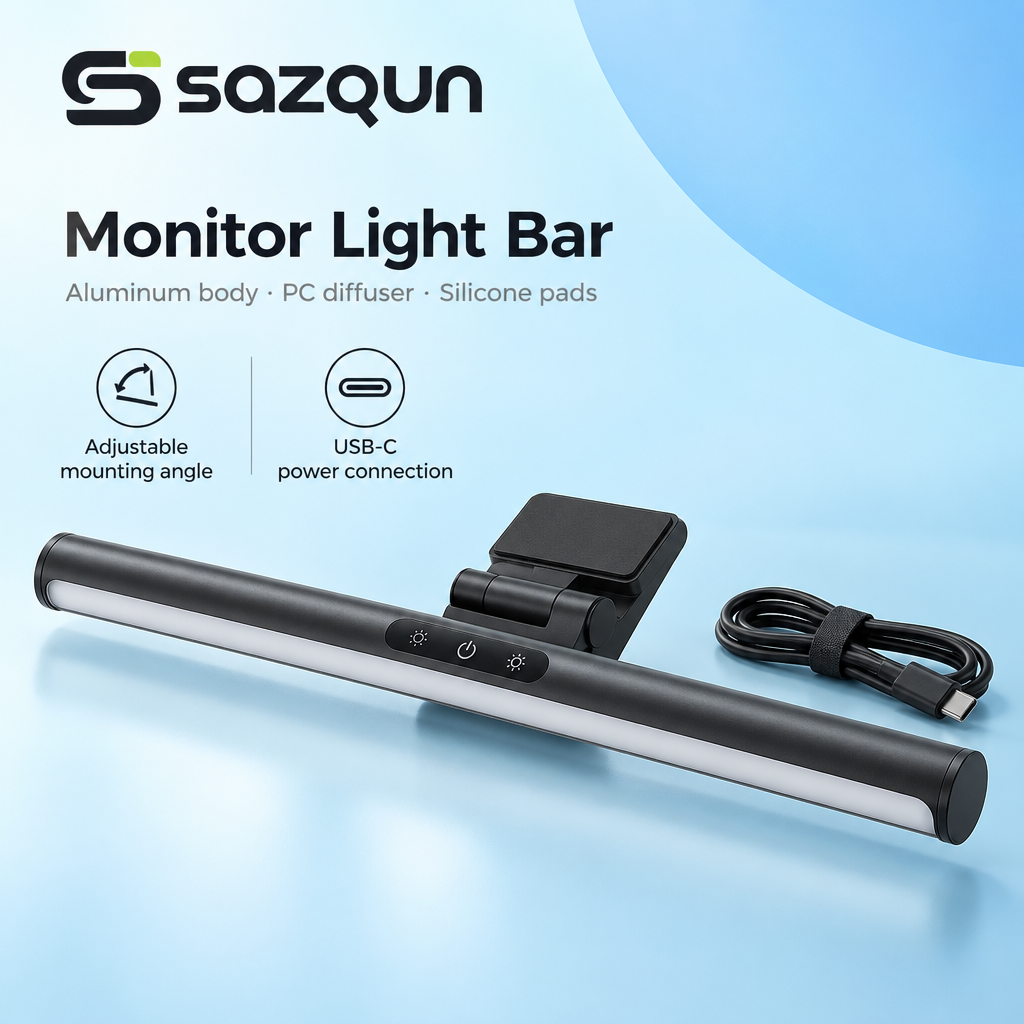 sazqun™ LED Monitor Light Bar — overview