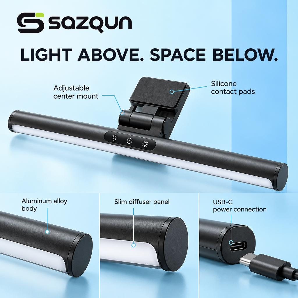 sazqun™ LED Monitor Light Bar — design details