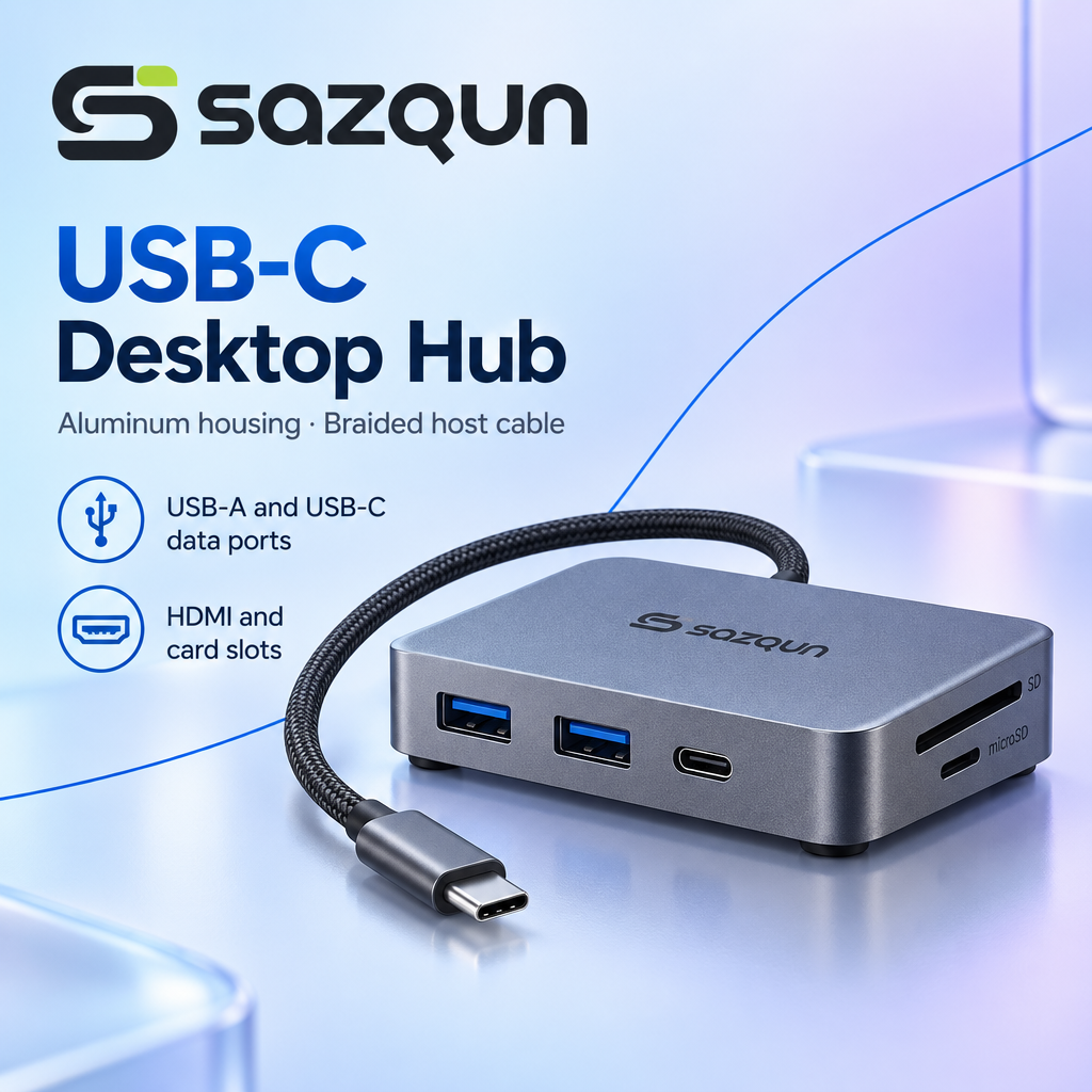 sazqun™ USB-C Hub Adapter — overview