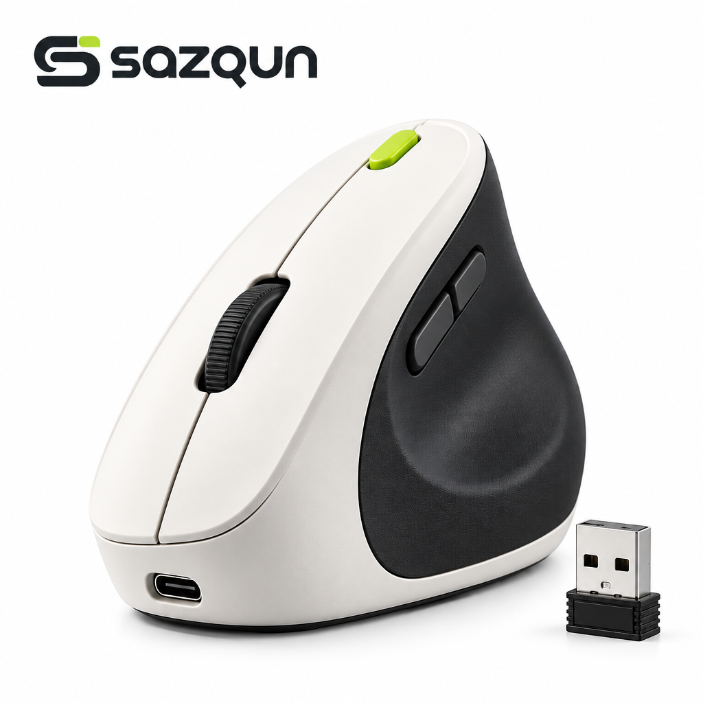 sazqun™ Ergonomic Wireless Vertical Mouse — main product view