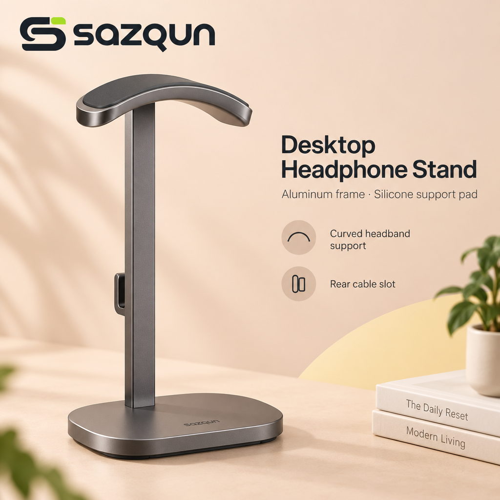 sazqun™ Aluminum Headphone Stand — overview