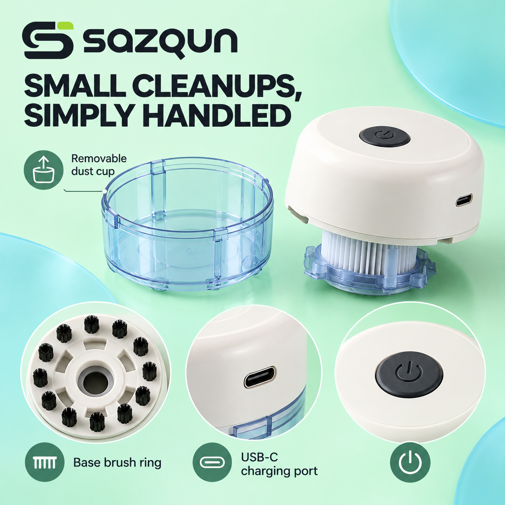 sazqun™ Mini Desktop Vacuum Cleaner — design details